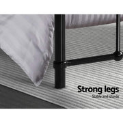 Artiss Bed Frame Metal Bed Frame LEO - Single (Black) MBED-C-LEO-S-BK