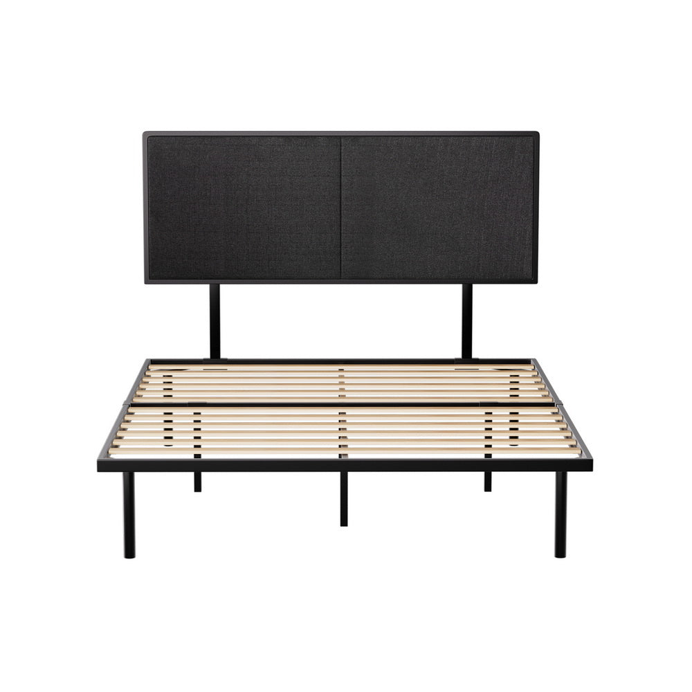 Artiss NOE Black Double Metal Bed Frame MBED-C-NOE-D-BK-AB