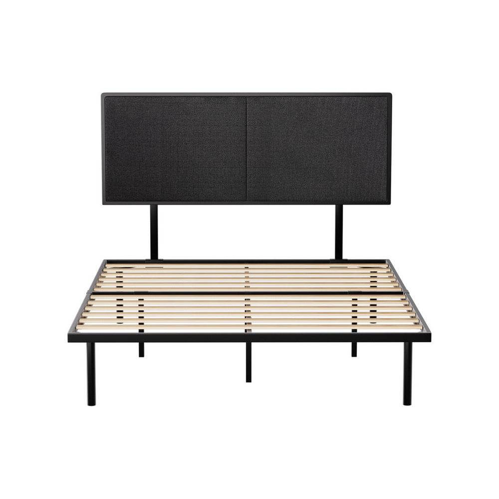 Artiss NOE Black Queen Metal Bed Frame MBED-C-NOE-Q-BK-AB