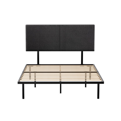 Artiss Bed Frame Double Size Metal Frame NOR MBED-C-NOR-D-BK-AB