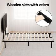 Artiss Bed Frame King Single Size Metal Frame NOR MBED-C-NOR-KS-BK