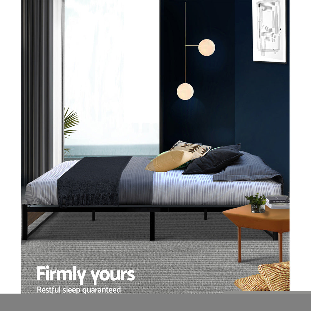 Artiss Bed Frame Metal Bed Frame Bed Base OSLO - Double MBED-C-OSLO-D-BK