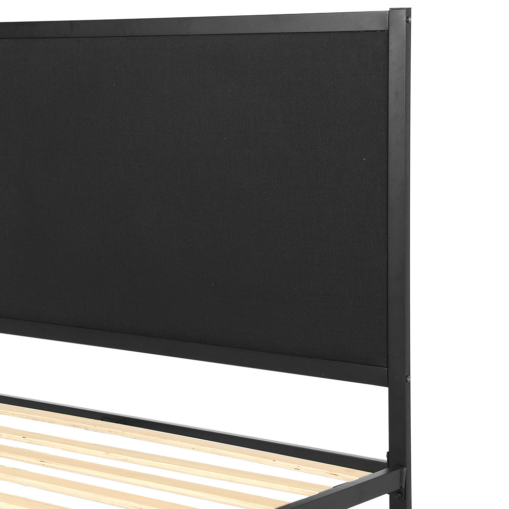 Artiss Bed Frame King Single Size Metal Frame PADA MBED-C-PADA-KS-BK-AB