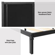 Artiss Bed Frame King Single Size Metal Frame PADA MBED-C-PADA-KS-BK-AB