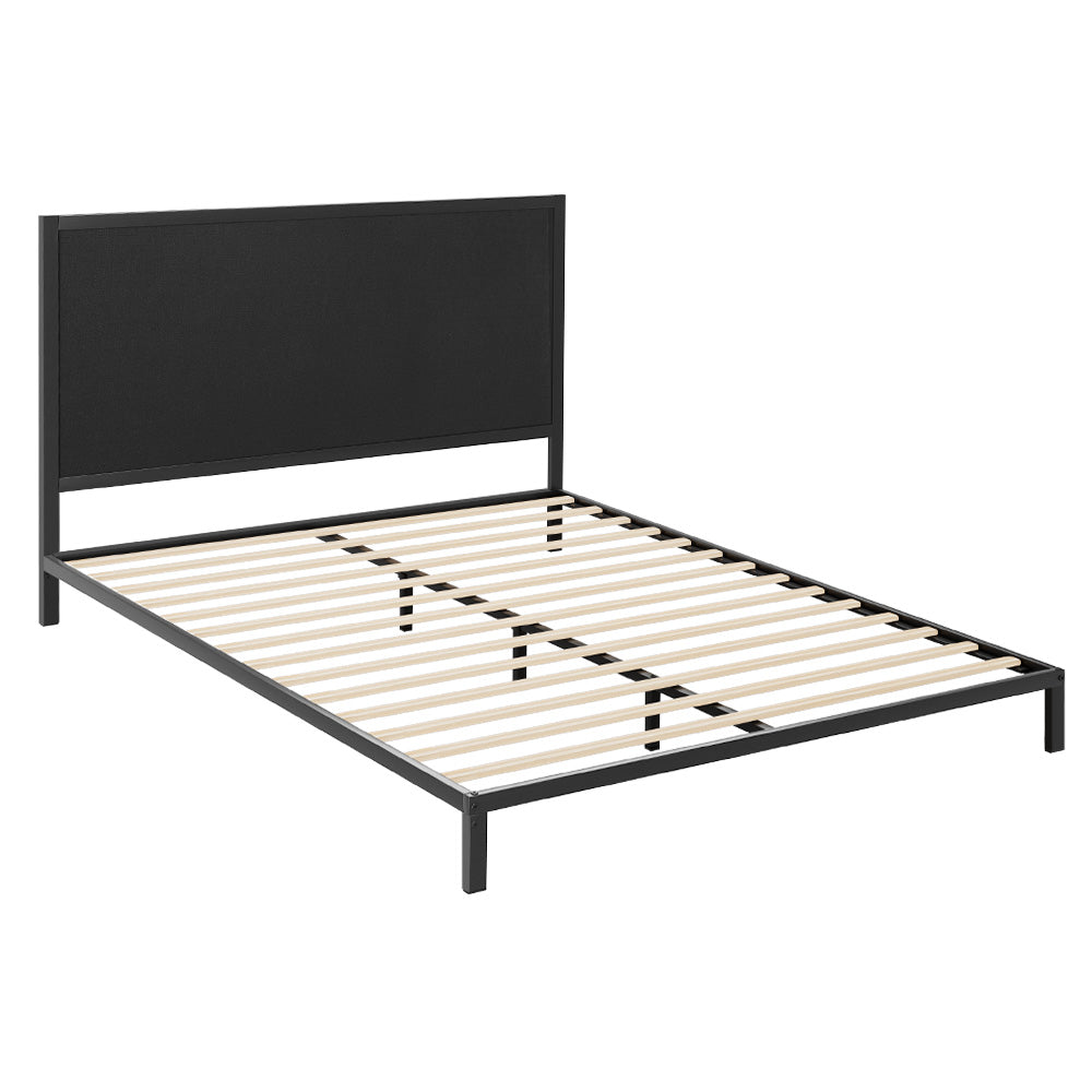 Artiss Bed Frame Queen Size Metal Frame PADA MBED-C-PADA-Q-BK-AB