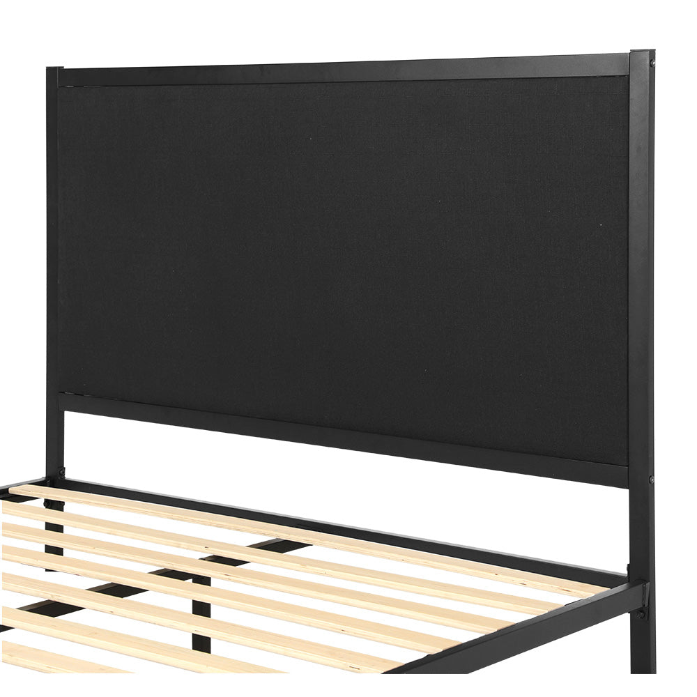 Artiss Bed Frame Queen Size Metal Frame PADA MBED-C-PADA-Q-BK-AB