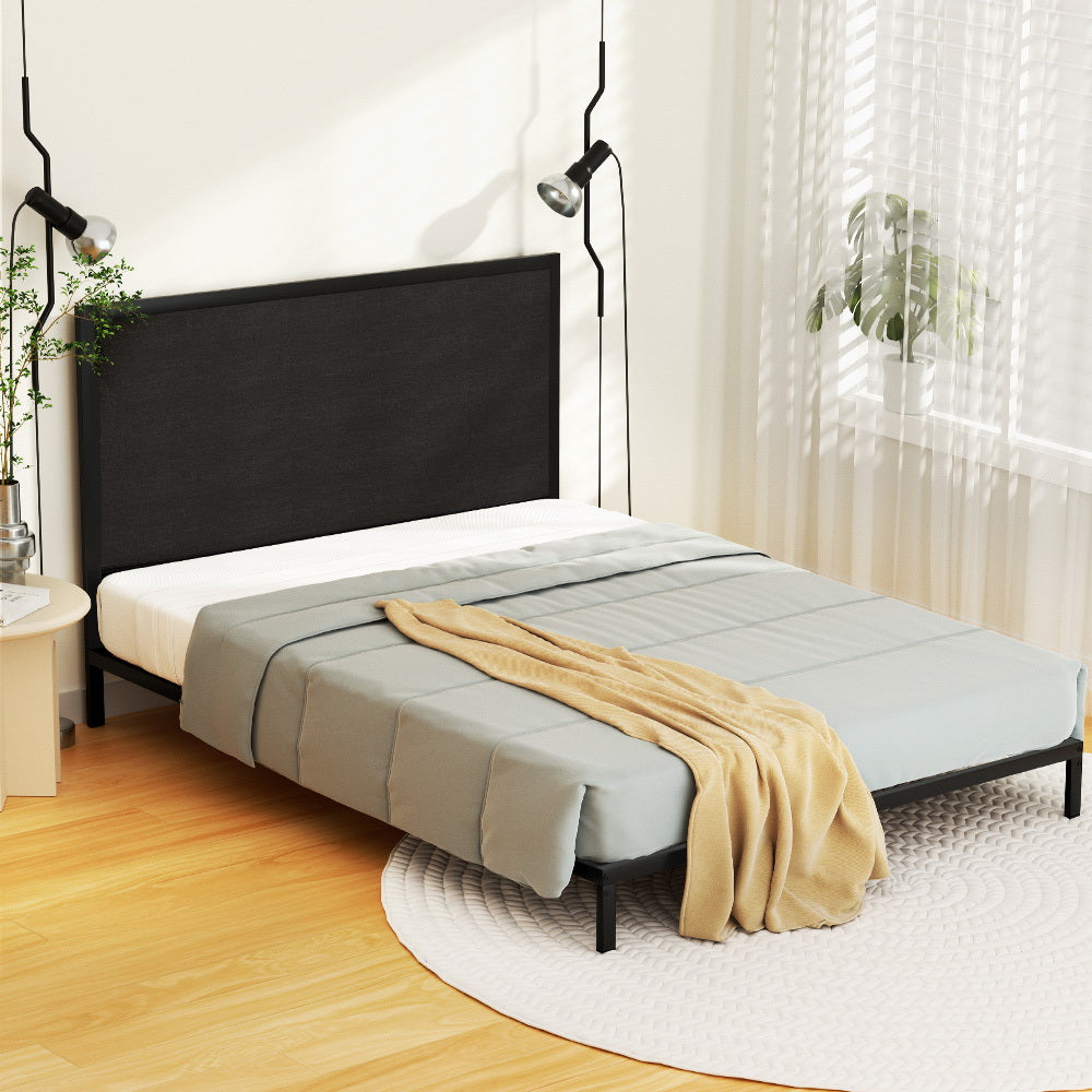 Artiss Bed Frame Queen Size Metal Frame PADA MBED-C-PADA-Q-BK-AB