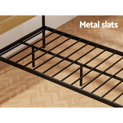 Artiss Bed Frame King Single Size Metal Base Mattress Platform Foundation PAULA MBED-C-PAULA-KS-BK-AB
