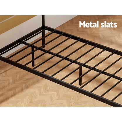 Artiss Bed Frame King Single Size Metal Base Mattress Platform Foundation PAULA MBED-C-PAULA-KS-BK-AB