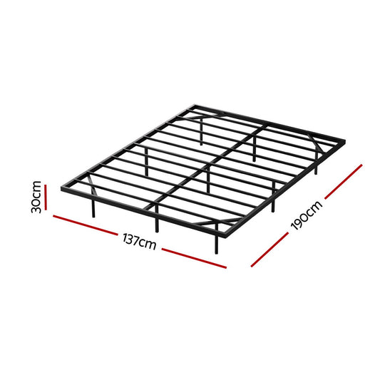 Artiss Double Bed Frame,Floating Metal Bed Frame with Smart LED Lights - Sturdy Metal Platform Bed Base, MBED-C-RAY-D