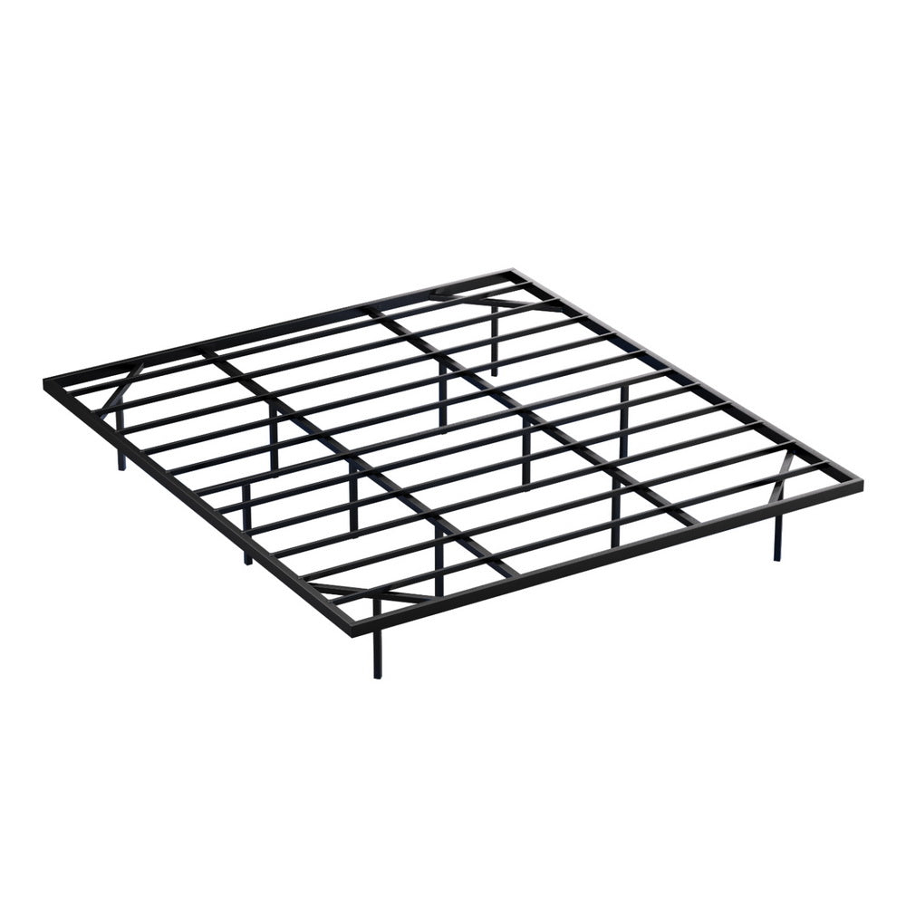 Artiss RAY Black King Floating LED Metal Bed Frame MBED-C-RAY-K