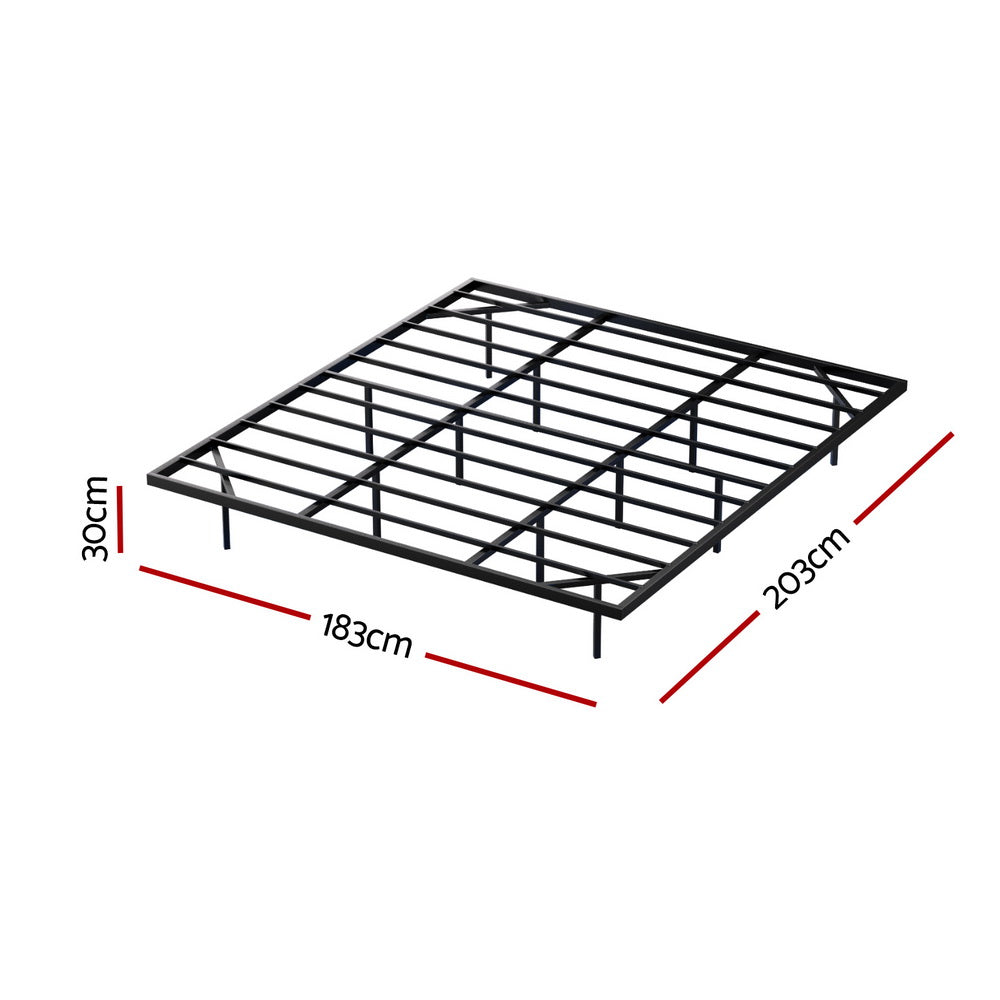 Artiss RAY Black King Floating LED Metal Bed Frame MBED-C-RAY-K