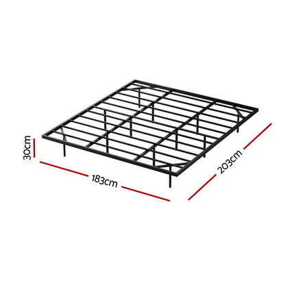 Artiss King Bed Frame,Floating Metal Bed Frame with Smart LED Lights - Sturdy Metal Platform Bed Base, Silent MBED-C-RAY-K
