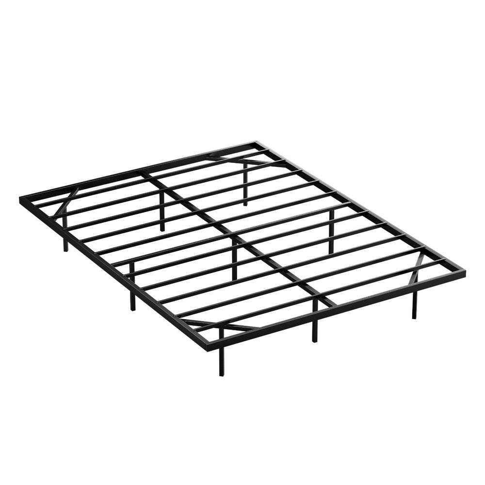 Artiss Queen Bed Frame,Floating Metal Bed Frame with Smart LED Lights - Sturdy Metal Platform Bed Base, MBED-C-RAY-Q