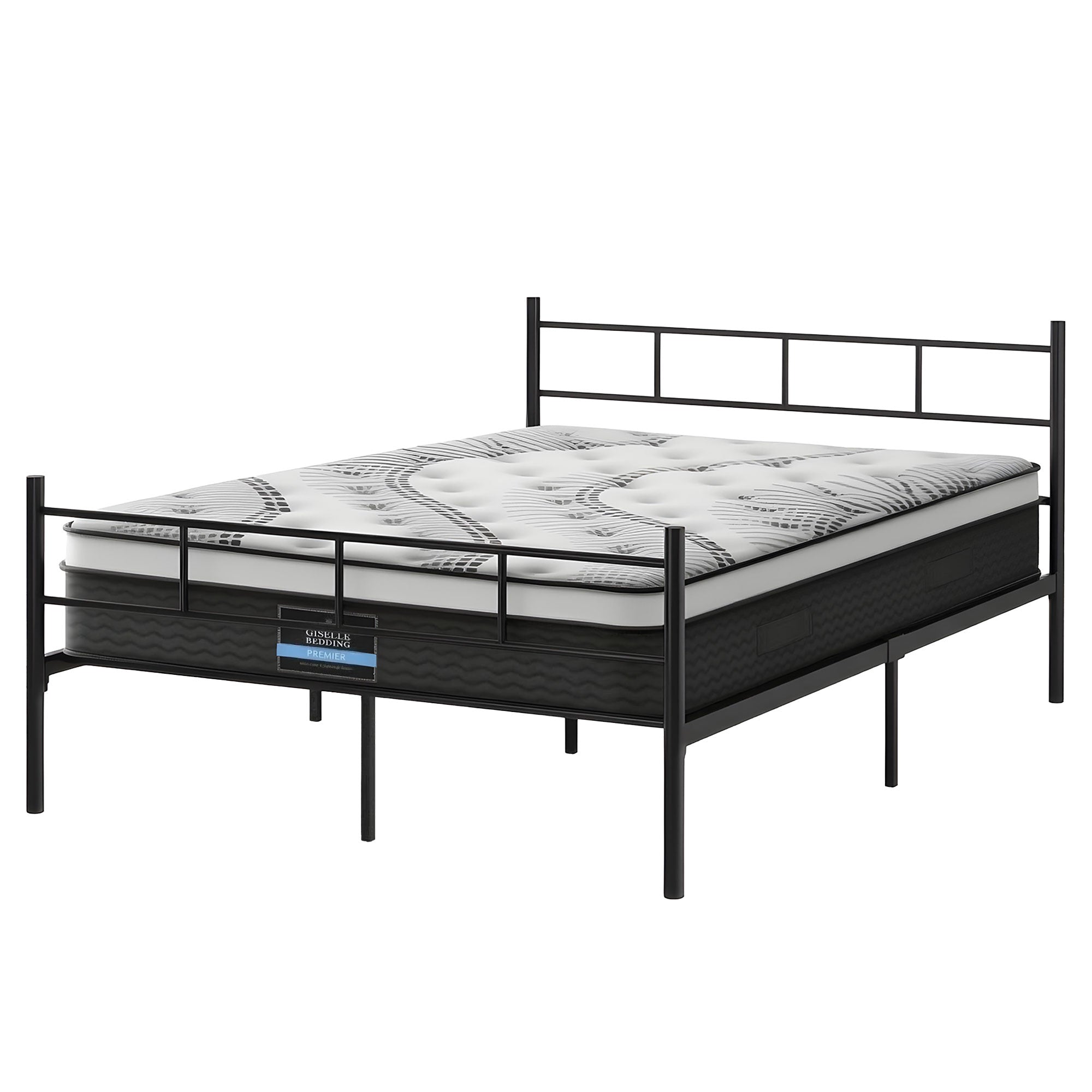 Artiss Bed Frame Double Metal Bed Frames SOL with Mattress MBED-C-SOL-0907-D