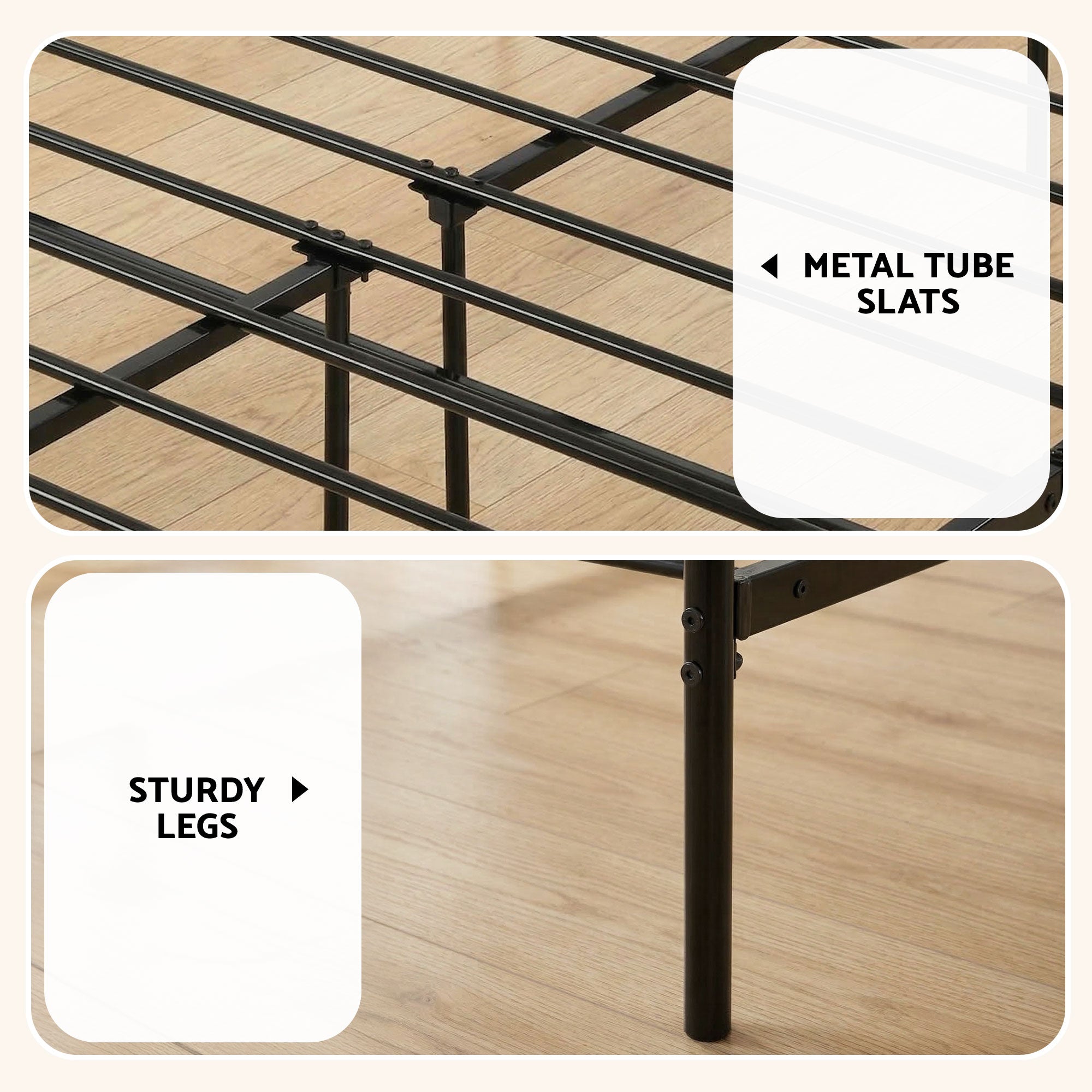 Artiss Bed Frame Double Metal Bed Frames SOL with Mattress MBED-C-SOL-0907-D