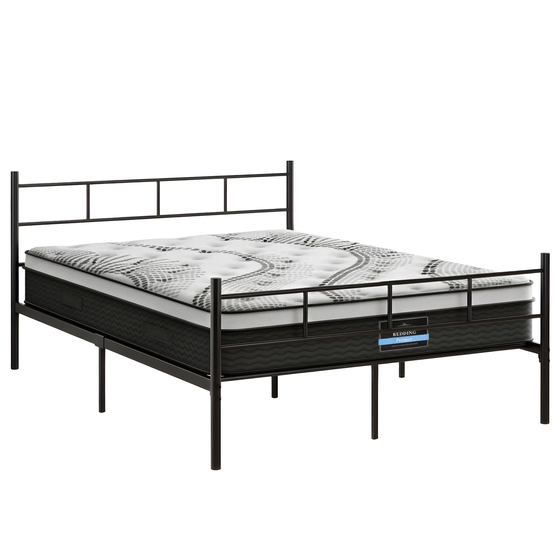 Artiss Bed Frame Double Metal Bed Frames SOL with Mattress MBED-C-SOL-0907-D