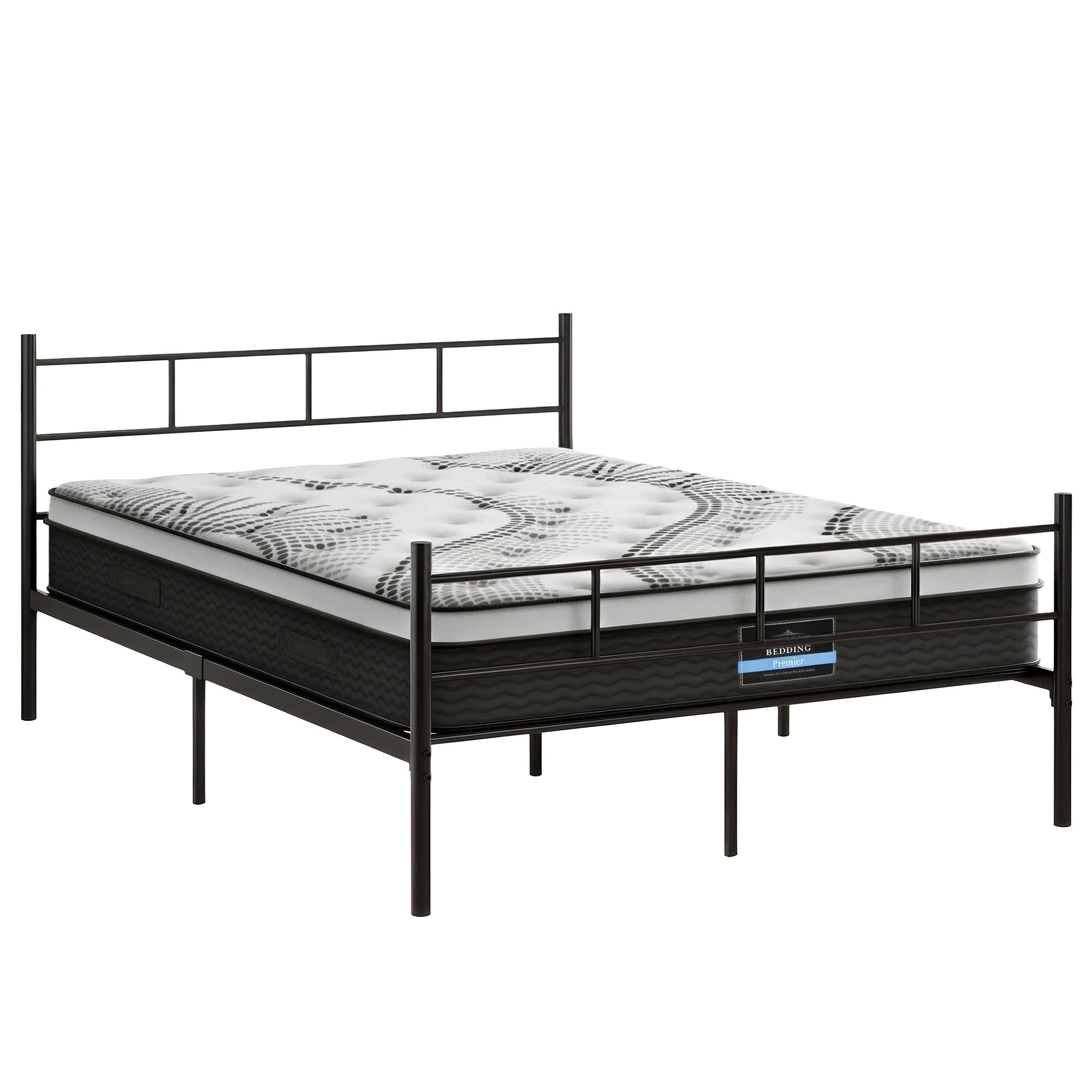 Artiss Bed Frame Double Metal Bed Frames SOL with Mattress MBED-C-SOL-0907-D