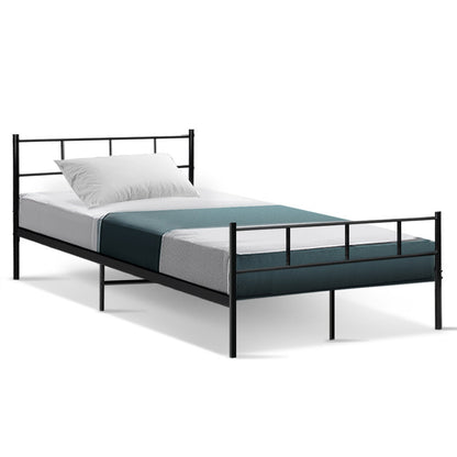Artiss Bed Frame King Single Metal Bed Frame SOL MBED-C-SOL-KS-BK