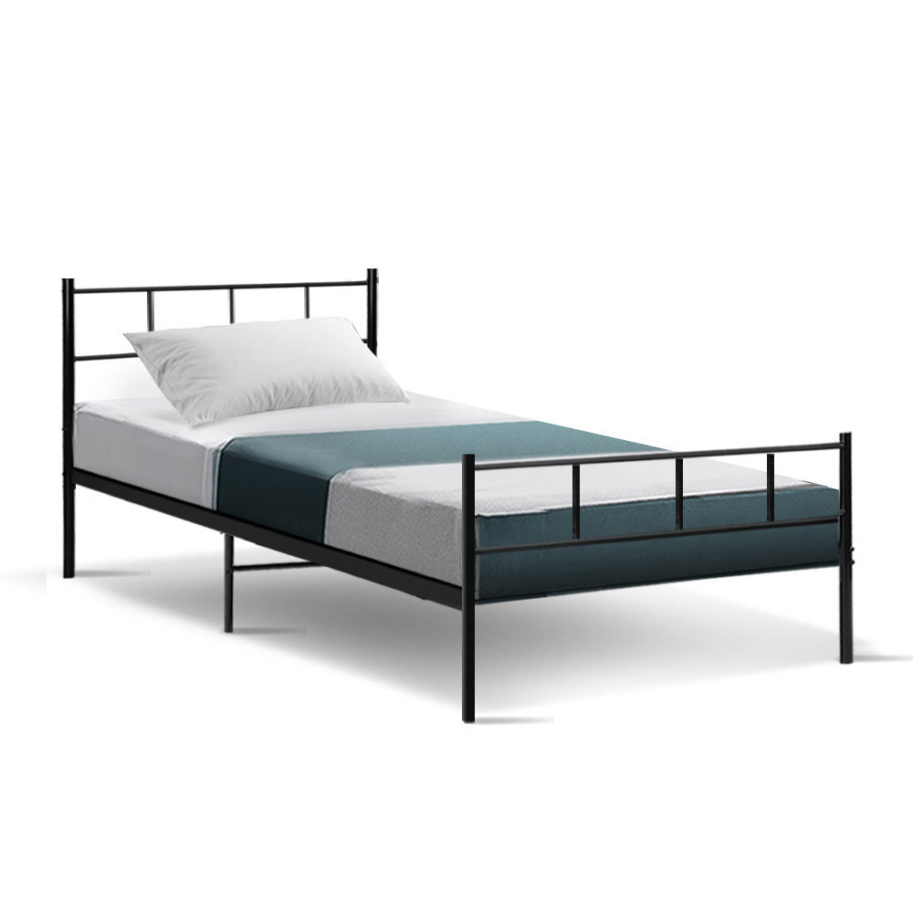 Artiss Bed Frame Single Metal Bed Frame SOL MBED-C-SOL-S-BK