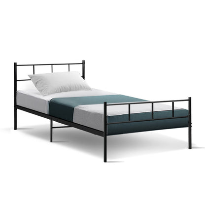 Artiss Bed Frame Single Metal Bed Frame SOL MBED-C-SOL-S-BK