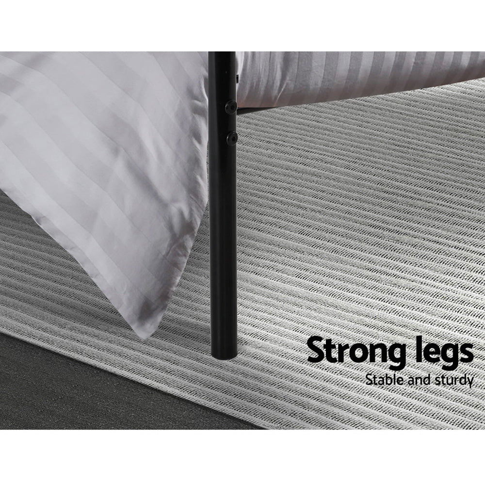 Artiss Bed Frame Single Metal Bed Frame SOL MBED-C-SOL-S-BK