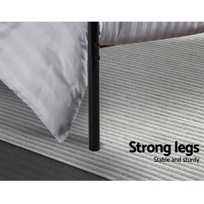 Artiss Bed Frame Single Metal Bed Frame SOL MBED-C-SOL-S-BK