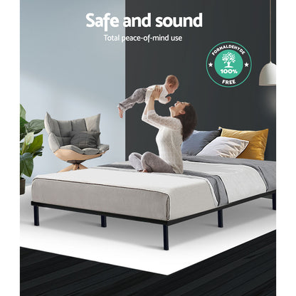 Artiss Bed Frame Double Size Metal Bed Frame TED MBED-C-TED-D-BK