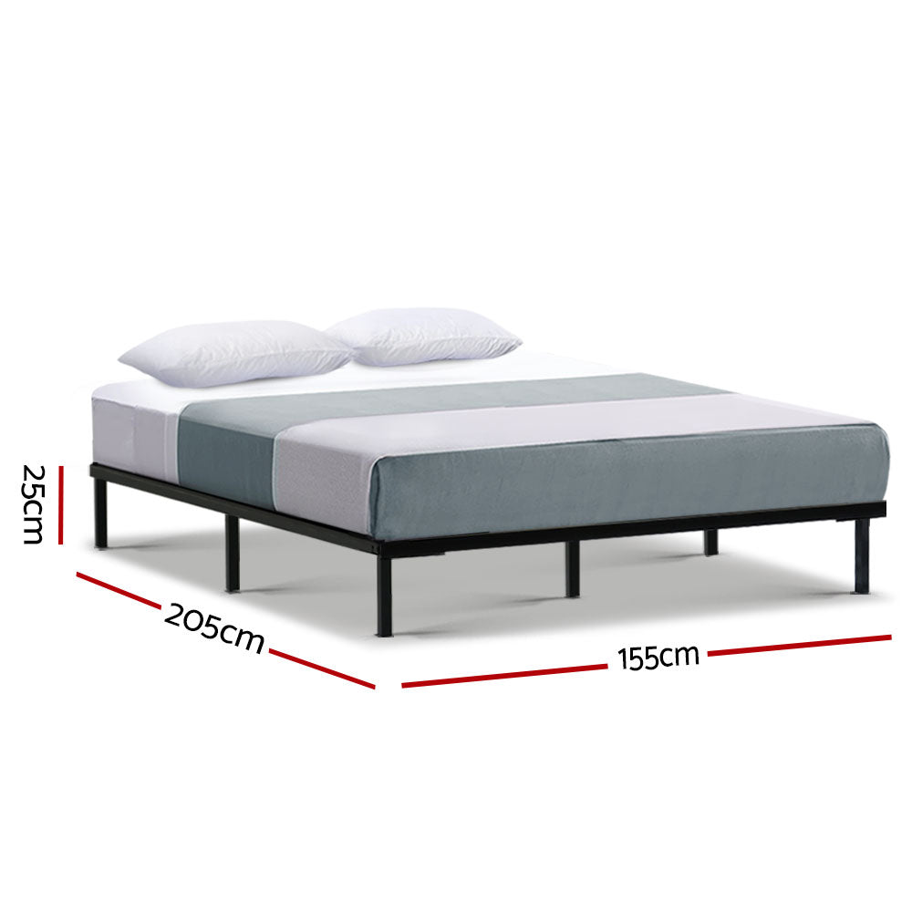 Artiss Bed Frame Queen Size Metal Bed Frame TED MBED-C-TED-Q-BK