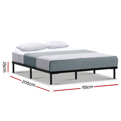 Artiss Bed Frame Queen Size Metal Bed Frame TED MBED-C-TED-Q-BK