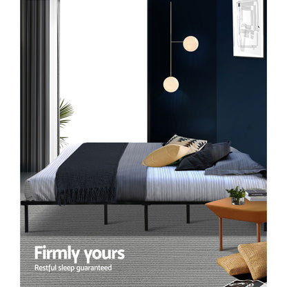 Artiss Bed Frame Queen Size Metal Bed Frame TED MBED-C-TED-Q-BK