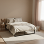 Artiss Bed Frame Double Size Metal Bed Frame TINO MBED-C-TINO-D-BK