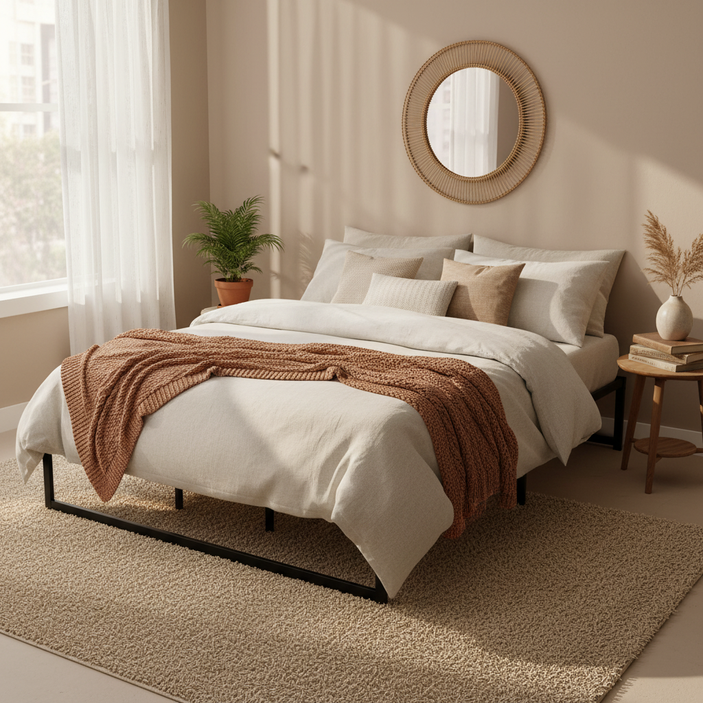 Artiss TINO Black King Metal Bed Frame MBED-C-TINO-K-BK