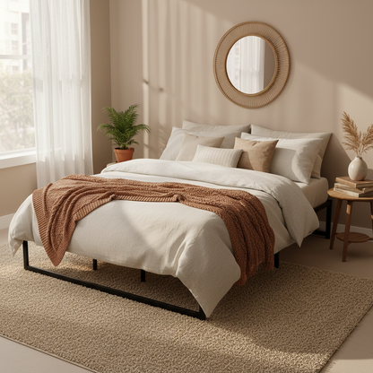 Artiss Bed Frame King Size Metal Bed Frame TINO MBED-C-TINO-K-BK