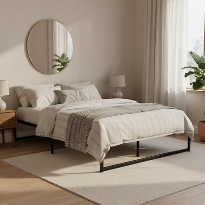 Artiss Bed Frame Queen Size Metal Bed Frame TINO MBED-C-TINO-Q-BK
