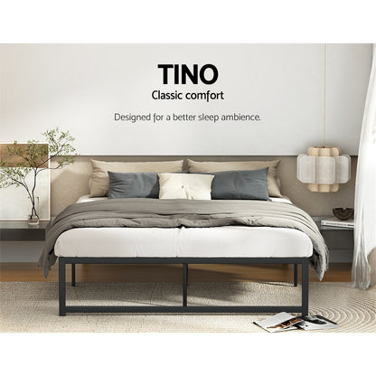 Artiss Bed Frame Queen Size Metal Bed Frame TINO MBED-C-TINO-Q-BK