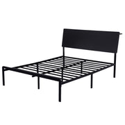 Artiss Bed Frame Queen Size LED Metal Bed Base with Charging Station LAN MBED-D-LAN-Q-BK-AB