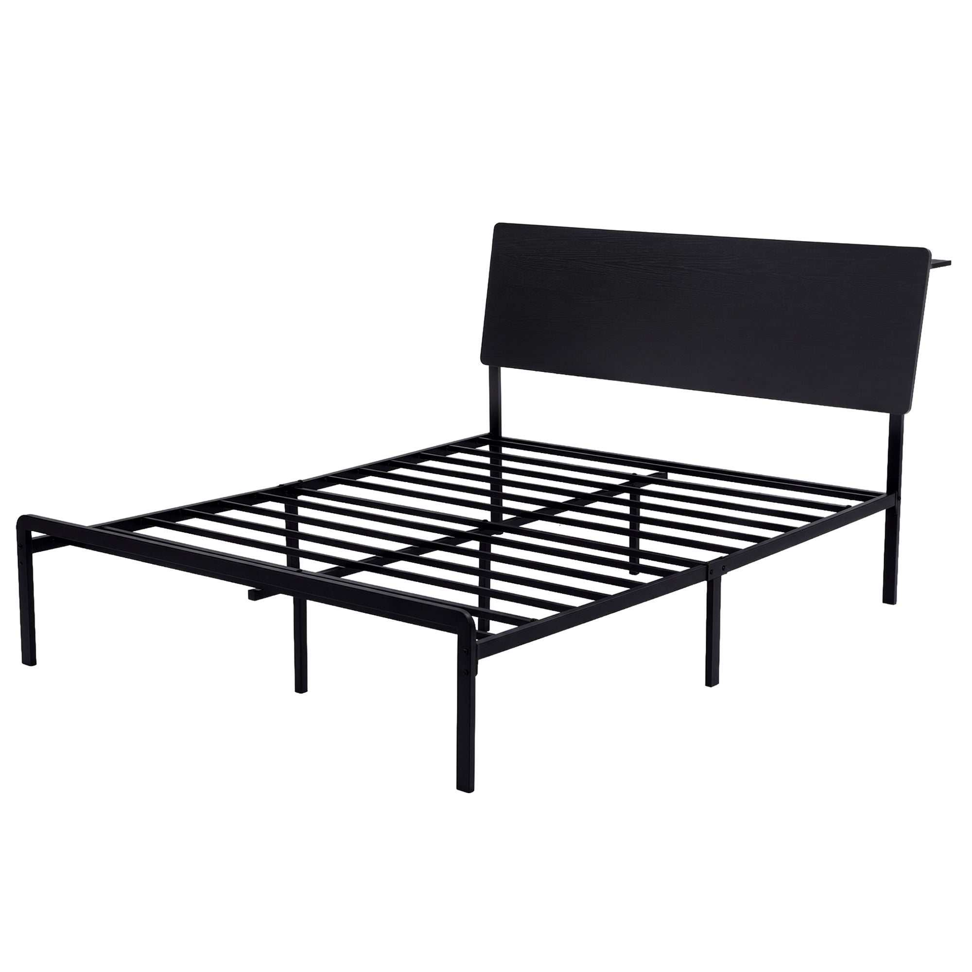 Artiss Bed Frame Queen Size LED Metal Bed Base with Charging Station LAN MBED-D-LAN-Q-BK-AB