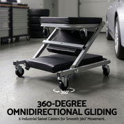 Giantz Garage Creeper 2-in-1 Mechanic Stool Rolling Automotive Z Creeper Seat