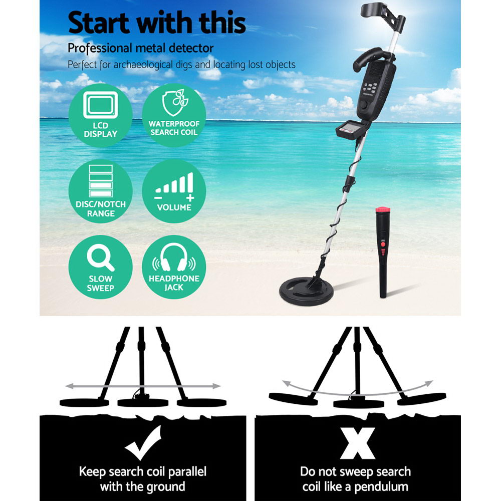Metal Detector 180MM Deep Sensitive Waterproof Pinpointer Treasure Hunter MDETECTOR-C-2007-GC1010