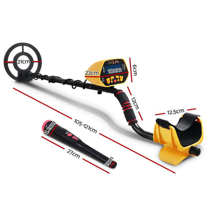 Metal Detector 180MM Deep Sensitive Waterproof Pinpointer Treasure Hunter Yellow MDETECTOR-C-2007-GC1028