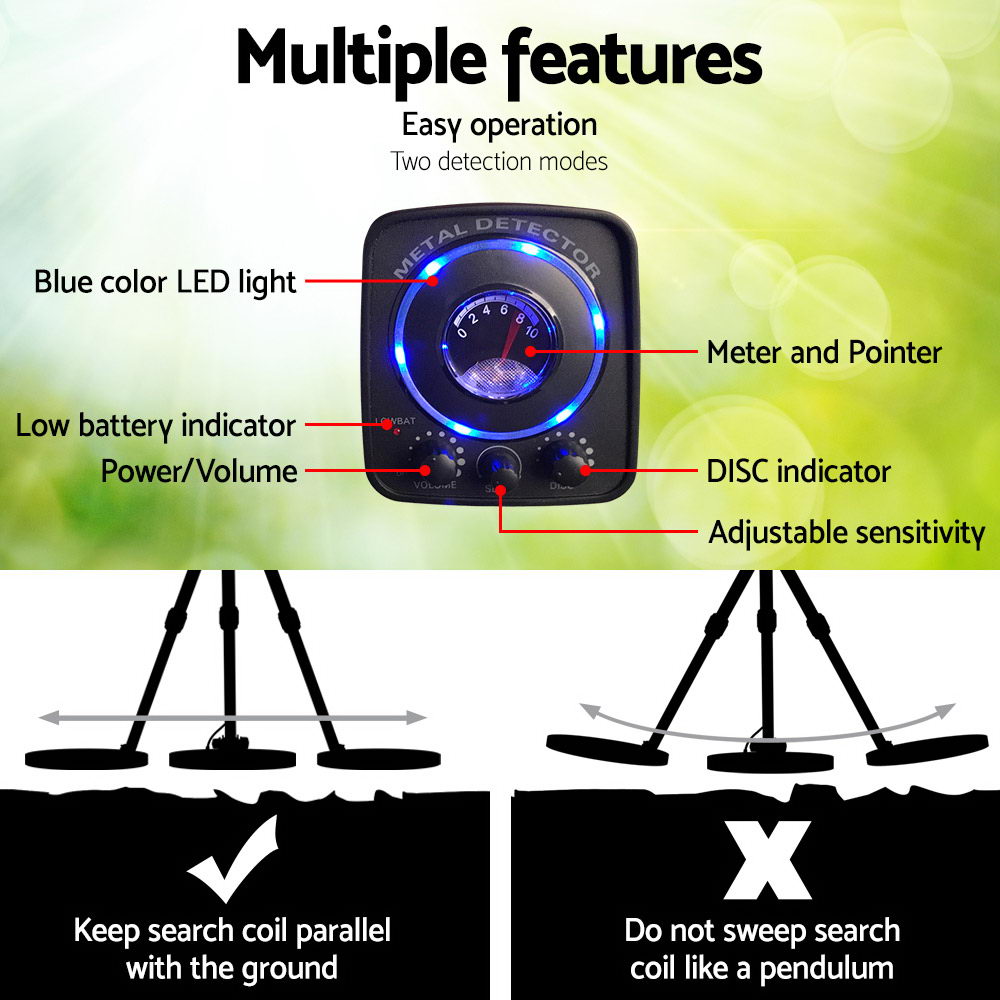 Metal Detector 160MM Deep Sensitive Waterproof Pinpointer Treasure Hunter MDETECTOR-C-2007-GC1065