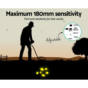 Metal Detector 180MM Deep Sensitive Waterproof Treasure Hunter Gold Digger MDETECTOR-C-GC1010