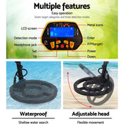 Metal Detector 180MM Deep Sensitive Waterproof Treasure Hunter Gold Digger Yellow MDETECTOR-C-GC1028