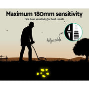 Metal Detector 180MM Deep Sensitive Waterproof Treasure Hunter Gold Digger Yellow MDETECTOR-C-GC1028