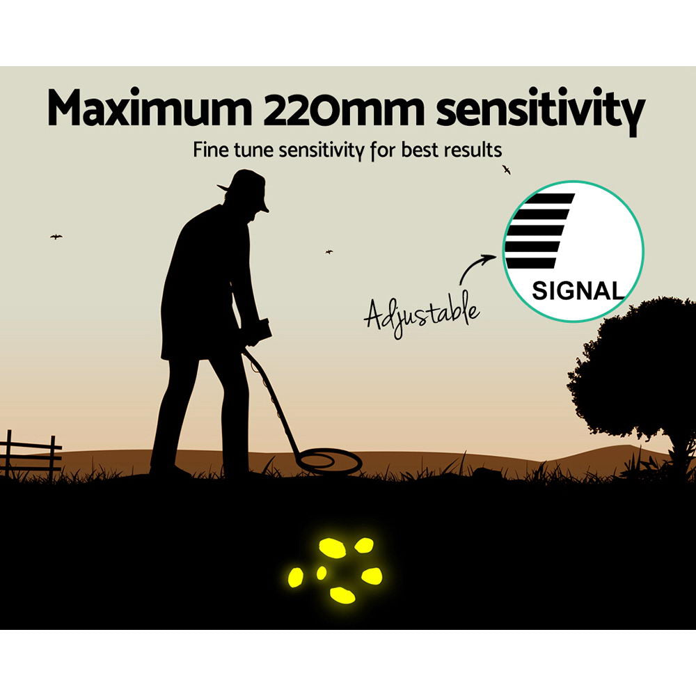 Metal Detector 220MM Deep Sensitive Waterproof Treasure Hunter Gold Digger MDETECTOR-C-GC1037