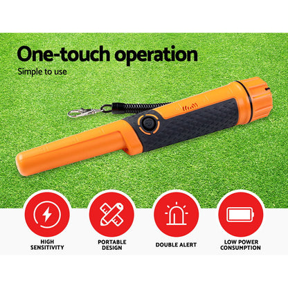 Metal Detector 40MM Sensitive Handheld Pinpointer Waterproof Automatic Hunter Orange MDETECTOR-C-GC2006