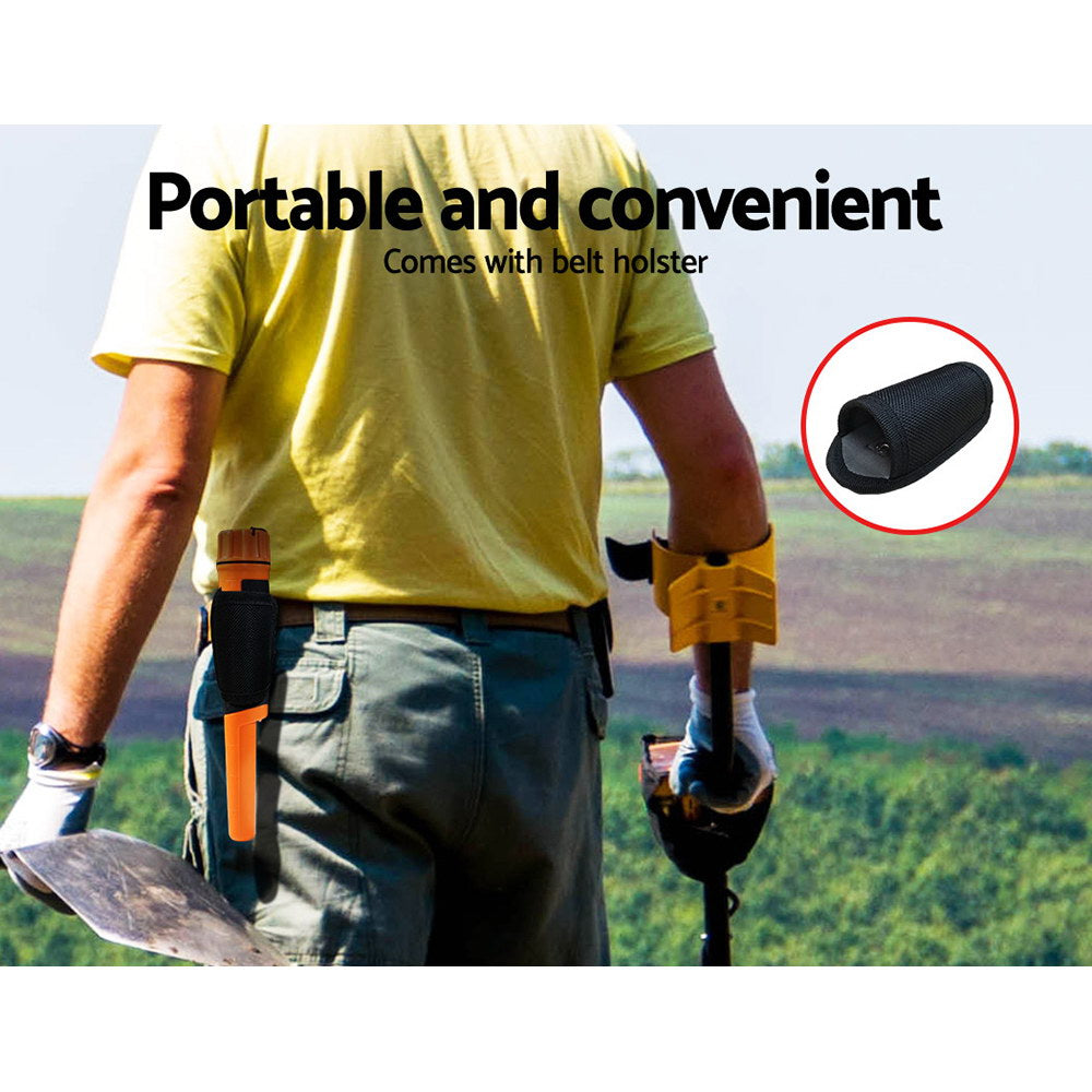 Metal Detector 40MM Sensitive Handheld Pinpointer Waterproof Automatic Hunter Orange MDETECTOR-C-GC2006