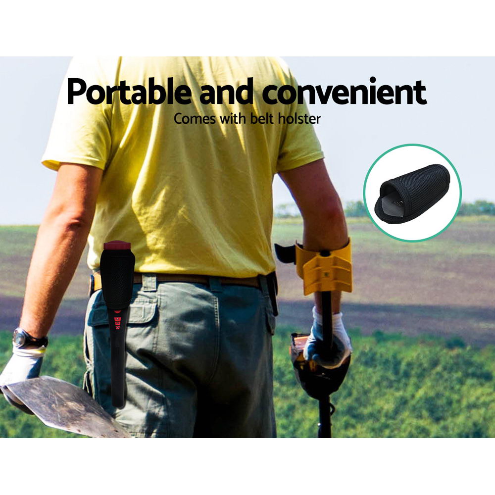 Metal Detector 40MM Sensitive Handheld Pinpointer Waterproof Automatic Hunter Black MDETECTOR-C-GC2007
