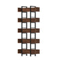 Artiss Bookshelf 5-Tier Bookcase Display Shelves Metal Storage Stand Rack Walnut MET-BSHELF-01-WAL